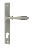 52083 From the Anvil Satin Marine SS (316) Reeded Slimline Lever Espag. Lock Set