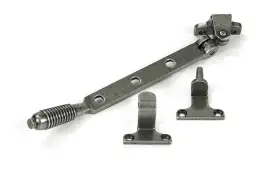 52017 From the Anvil Pewter 8" Reeded Casement Stay (Steel Window)
