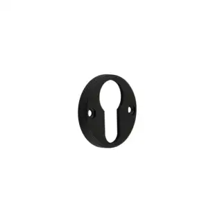 BUR181MB Frelan Hardware Burlington Westbourne Knurled Euro Profile Escutcheon Matt Black
