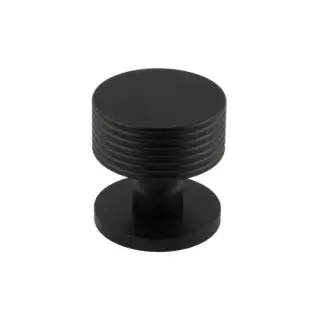 JV802MB Frelan Hardware Jedo 'Ribbon' Black Mortice Knob
