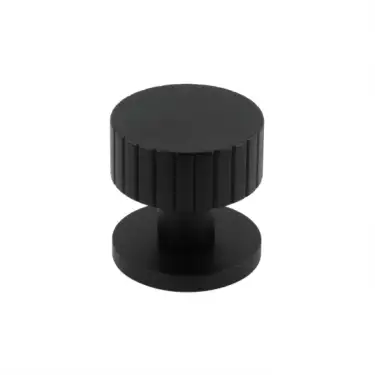 Click Here To Enlarge This Photo Of JV803MB Frelan Hardware Jedo 'Cog' Black Mortice Knob