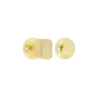 JV813SB Frelan Hardware Jedo Contemporary Satin Brass Turn & Release for Mortice Knobs