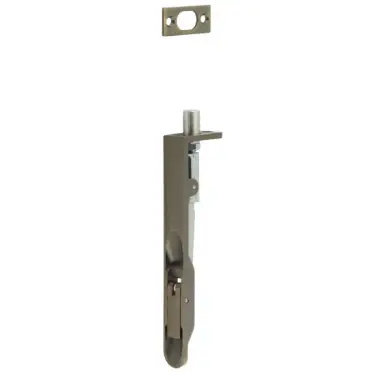 Click Here To Enlarge This Photo Of JSS50RAB Frelan Hardware Antique Brass (SS) Lever Action Flush Bolt 150mm x 20mm Radius Forend