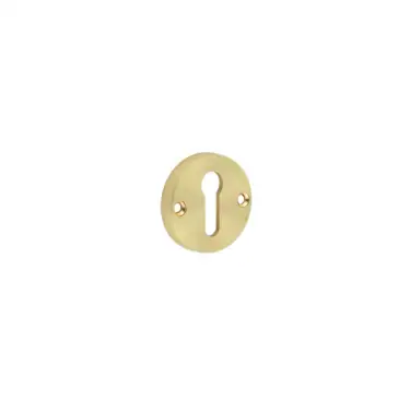 Click Here To Enlarge This Photo Of JV866SB Frelan Hardware Jedo Contemporary Satin Brass Escutcheons for Mortice Knobs