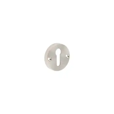 Click Here To Enlarge This Photo Of JV866SN Frelan Hardware Jedo Contemporary Satin Nickel Escutcheons for Mortice Knobs