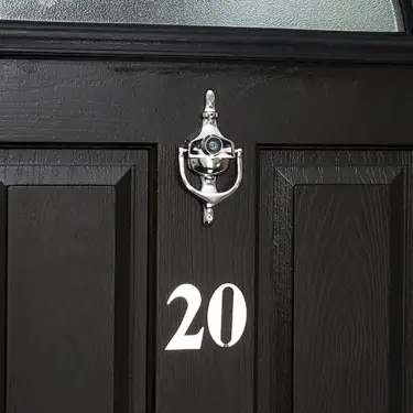 Click Here To Enlarge This Photo Of Rutland FRONTIER Collection Polished Nickel Door Numeral 75mm Self Adhesive