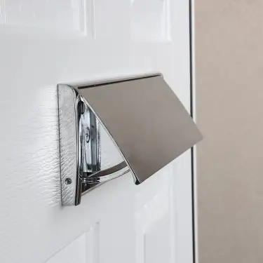 Click Here To Enlarge This Photo Of RLP.PNPPNP - Rutland FRONTIER Collection TS008 Security Letterplate Set - Polished Nickel Plated