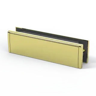 RLP.PBPB - Rutland FRONTIER Collection TS008 Security Letterplate Set - Polished Brass