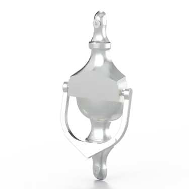 Click Here To Enlarge This Photo Of RH.DK.SNP - Rutland FRONTIER Collection Door Knocler Urn Style - Satin Nickel Plated