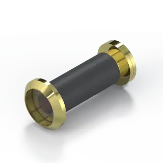 RH.DV.PB - Rutland FRONTIER Collection Fire Rated Door Viewer Wide Angle c/w Intumescent Kit - Polished Brass