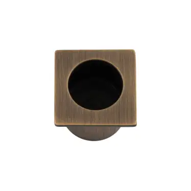 Click Here To Enlarge This Photo Of AW993AB - Alexander & Wilks Sliding Door Finger Edge Pull (Square)  - Antique Brass