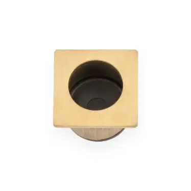 Click Here To Enlarge This Photo Of AW993SBPVD - Alexander & Wilks Sliding Door Finger Edge Pull (Square)  - Satin Brass PVD