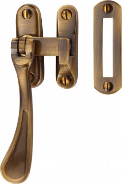 Click Here To Enlarge This Photo Of V1003 MP/HP-AT Heritage Brass Casement Window Fastener Spoon Pattern Antique Brass Finish