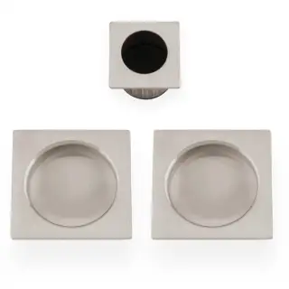 AW995SN - Alexander & Wilks Sliding Door Flush Pull Set (Square) - Satin Nickel