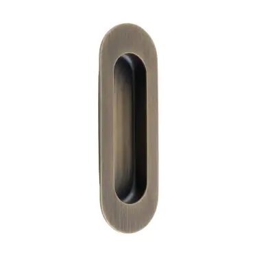 Click Here To Enlarge This Photo Of FPH1001AB - Carlisle Brass Eurospec Oval Flush Pull 120mm x 41mm Antique Brass