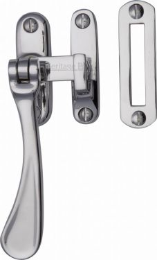 Click Here To Enlarge This Photo Of V1003 MP/HP-PC Heritage Brass Casement Window Fastener Spoon Pattern Polished Chrome Finish
