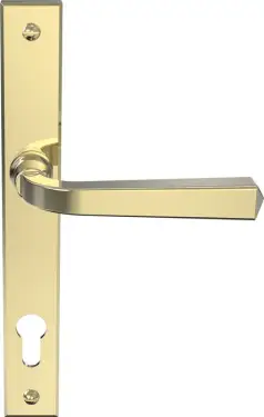 Click Here To Enlarge This Photo Of CB702005 - Mila Heritage Multipoint Door Handle 92mm c/c (211mm screw centres) - Polished Gold