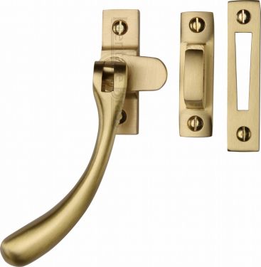 Click Here To Enlarge This Photo Of V1008 MP/HP-SB Heritage Brass Casement Window Fastener Ball Design Satin Brass Finish