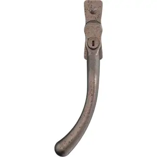 CB700723 - Mila Heritage Pear Drop Window Espag Handle (Left Hand) - Pewter Patina