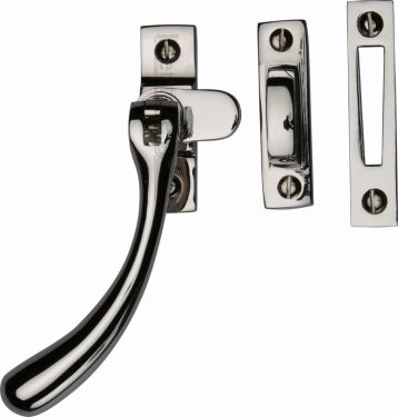 Click Here To Enlarge This Photo Of V1008 MP/HP-PNF Heritage Brass Casement Window Fastener Ball Design Polished Nickel Finish