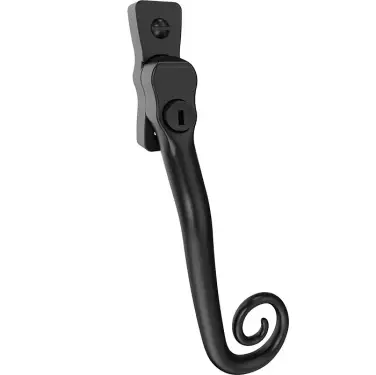 Click Here To Enlarge This Photo Of CB700072 - Mila Heritage Monkey Tail Window Espag Handle (Right Hand) - Matt Black