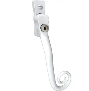 CB700102 - Mila Heritage Monkey Tail Window Espag Handle (Right Hand) - White