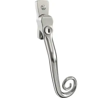 CB700132 - Mila Heritage Monkey Tail Window Espag Handle (Right Hand) - Polished Chrome
