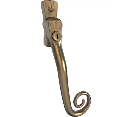 Click Here To Enlarge This Photo Of CB700252 - Mila Heritage Monkey Tail Window Espag Handle (Right Hand) - Antique Bronze