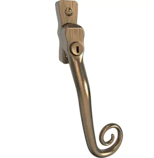 CB700252 - Mila Heritage Monkey Tail Window Espag Handle (Right Hand) - Antique Bronze