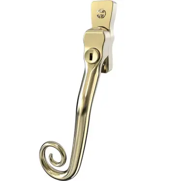 Click Here To Enlarge This Photo Of CB700163 - Mila Heritage Monkey Tail Window Espag Handle (Left Hand) - Polished Gold