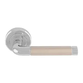 SZR040CPSN - Carlisle Brass Serozzetta 'Quaranta' Lever on Rose Satin Nickel/Polished Chrome