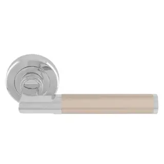 SZR060CPSN - Carlisle Brass Serozzetta 'Sessanta'  Lever on Rose Satin Nickel/Polished Chrome