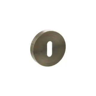 Atlantic - SPRESCKAB Senza Pari Key Escutcheons on Minimal Round Rose - Antique Brass