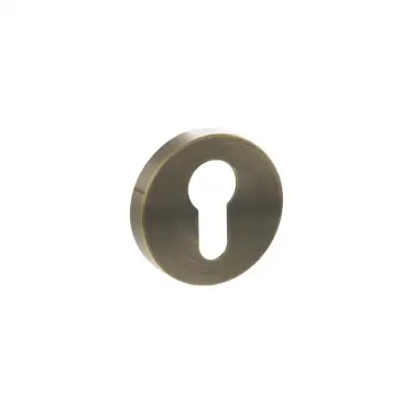 Click Here To Enlarge This Photo Of Atlantic - SPRESCEAB Senza Pari Euro Escutcheons on Minimal Round Rose - Antique Brass