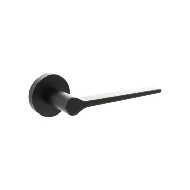 Click Here To Enlarge This Photo Of Atlantic - SPR180MB Senza Pari 'Laviano' Lever Door Handle on Minimal Round Rose - Matt Black