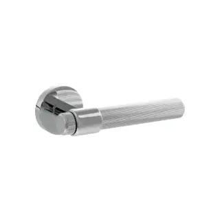 Atlantic - SPR165PC Senza Pari 'Fasana' Linear Lever Door Handle on Minimal Round Rose - Polished Chrome