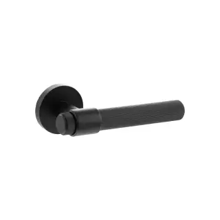 Atlantic - SPR165MB Senza Pari 'Fasana' Linear Lever Door Handle on Minimal Round Rose - Matt Black