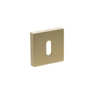 Atlantic - SPESCKSB Senza Pari Key Escutcheons on Minimal Square Rose - Satin Brass