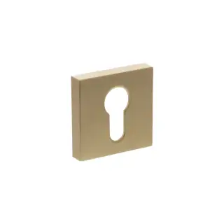 Atlantic - SPESCESB Senza Pari Euro Escutcheons on Minimal Square Rose - Satin Brass