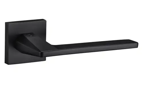 Click Here To Enlarge This Photo Of Atlantic - O9215EMB Oro & Oro 'Sienna' Lever Door Handle on Square Rose - Matt Black