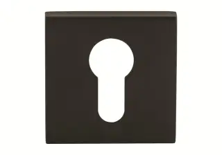 Atlantic - O15EEMB Oro & Oro Euro Escutcheons on Square Rose - Matt Black