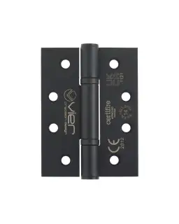 VHP-243-PCB - Zoo Hardware Vier Grade 14 Low Maintenance Hinges (Square) 102 x 76 x 3.4mm - Powder Coated Black