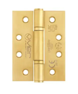 Click Here To Enlarge This Photo Of VHP-243-PVDSB - Zoo Hardware Vier Grade 14 Low Maintenance Hinges (Square) 102 x 76 x 3.4mm - PVD Satin Brass