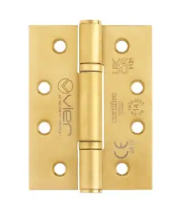 VHP-243-PVDSB - Zoo Hardware Vier Grade 14 Low Maintenance Hinges (Square) 102 x 76 x 3.4mm - PVD Satin Brass