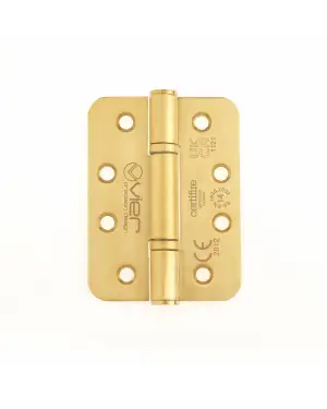 Click Here To Enlarge This Photo Of VHP-243R-PVDSB - Zoo Hardware Vier Grade 14 Low Maintenance Hinges (Radius) 102 x 76 x 3.4mm - PVD Satin Brass