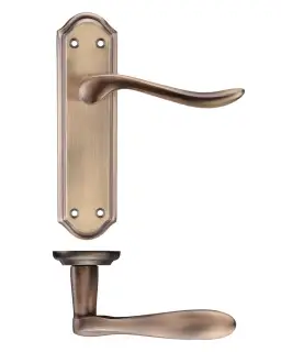 PR072FB - Zoo Hardware Project Lincoln Lever on Latch Backplate (180mm x 48mm) Florentine Bronze