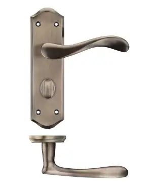 Click Here To Enlarge This Photo Of PR063FB - Zoo Hardware Project Asti Lever on Bathroom Backplate (180mm x 50mm) Florentine Bronze