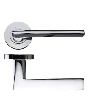Click Here To Enlarge This Photo Of FB070CP - Zoo Hardware Fulton & Bray 'Vitorria' Lever on Round Rose Polished Chrome