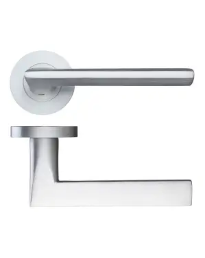 Click Here To Enlarge This Photo Of FB070SC - Zoo Hardware Fulton & Bray 'Vitorria' Lever on Round Rose Satin Chrome