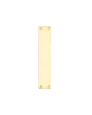Click Here To Enlarge This Photo Of FB122A - Zoo Hardware Fulton & Bray Finger Plate to suit FB112A Pull Handle (300mm x 60mm) Polished Brass
